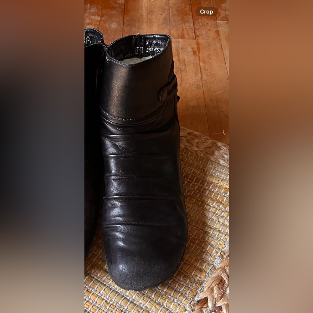 Rieker Black Leather Waterproof Winter Boot- Soft Lambswool lined!-Sz7.5 ๐โโ - Picture 16 of 16